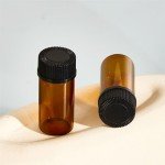 100 Pcs 3ml Amber Glass Sample Vials