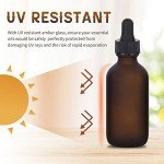 24 Pack Amber Glass Dropper Bottles, 2oz