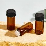 100 Pcs 3ml Amber Glass Sample Vials