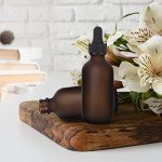 24 Pack Amber Glass Dropper Bottles, 2oz