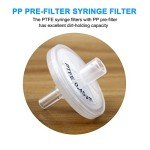 PTFE Syringe Filters 25mm - 0.45μm, 100 Pcs