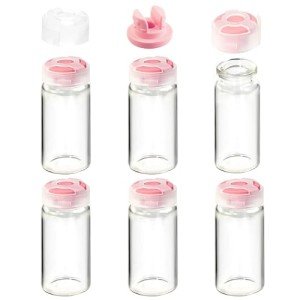 20ml Clear Glass Vials with Locking Cap - 10 Pack