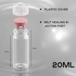 20ml Clear Glass Vials with Locking Cap - 10 Pack