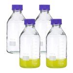 4 Pack 1000ml Borosilicate Glass Reagent Bottles