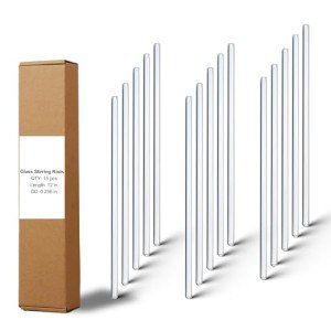 15 Glass Stirring Rods - 12 Inch Borosilicate