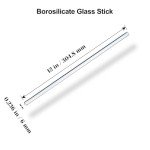 15 Glass Stirring Rods - 12 Inch Borosilicate