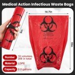 200 Pcs Biohazard Waste Bags for Medical Use