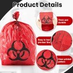 200 Pcs Biohazard Waste Bags for Medical Use