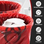 200 Pcs Biohazard Waste Bags for Medical Use