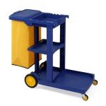 Tuffiom 3-Shelf Janitorial Cart with Vinyl Bag