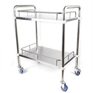 2-Layer Mobile Trolley Cart for Labs