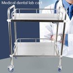 2-Layer Mobile Trolley Cart for Labs