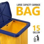 Tuffiom 3-Shelf Janitorial Cart with Vinyl Bag