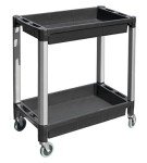MaxWorks Two-Tray Utility Cart with Swivel Casters