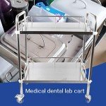 2-Layer Mobile Trolley Cart for Labs