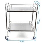 2-Layer Mobile Trolley Cart for Labs