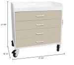 TrippNT Extra Wide Locking Cart with Drawers