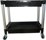 MaxWorks Two-Tray Utility Cart with Swivel Casters