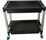 MaxWorks Two-Tray Utility Cart with Swivel Casters
