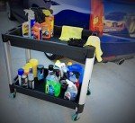 MaxWorks Two-Tray Utility Cart with Swivel Casters