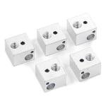 5 Pcs Aluminum Heater Block for 3D Printers