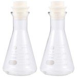 Set of 2 Conical Flasks with Stopper