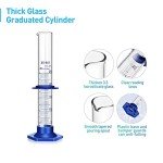 10PCS 25ML Thick Glass Graduated Measuring Cylinders