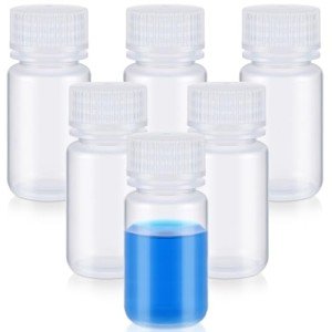 Tatuo 6 Pack 2 oz Wide Mouth Reagent Bottles
