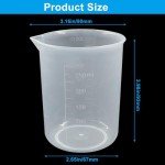 6 Pack 250ml Plastic Graduated Beakers
