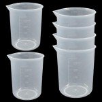 6 Pack 250ml Plastic Graduated Beakers