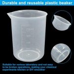 6 Pack 250ml Plastic Graduated Beakers
