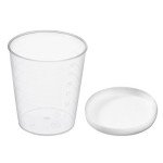 30ml Clear Plastic Measuring Cups with Lids - 10 Pack
