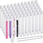 Hoteam 100 Clear Test Tubes with Lids