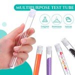 Hoteam 100 Clear Test Tubes with Lids
