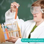 Hoteam 100 Clear Test Tubes with Lids