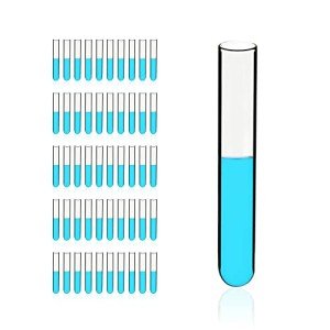 Maccx 10ml Borosilicate Glass Test Tubes, 50 Pack