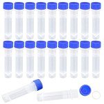 20-Pack 1.5ml Cryovial Test Tubes with Caps