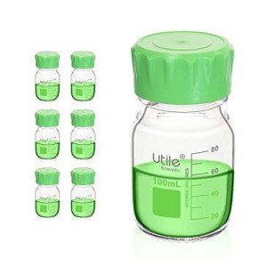 3.3 Borosilicate Glass Media Bottles with Caps