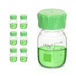 3.3 Borosilicate Glass Media Bottles with Caps