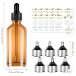 2oz Amber Glass Dropper Bottles - 24 Pack