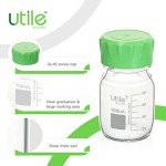 3.3 Borosilicate Glass Media Bottles with Caps