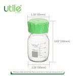 3.3 Borosilicate Glass Media Bottles with Caps