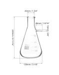 QWORK 1000ml Borosilicate Glass Filtering Flask Set