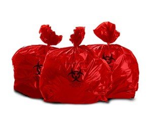 10 Gallon Heavy Duty Biohazard Waste Bags - 100 Pack