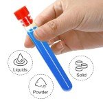 100 Pack Plastic Test Tubes with Rack