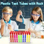 100 Pack Plastic Test Tubes with Rack