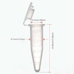 500 Pack 1.5ml Microcentrifuge PCR Tubes, Graduated