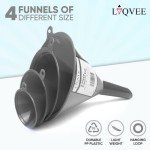 Liqvee Gray Funnels - 4 Sizes for Easy Filling