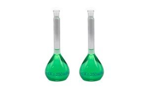 250 ml Borosilicate Volumetric Flask with Stopper (2-Pack)
