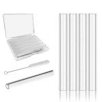 4" Glass Blowing Tubes Set with Cleaning Brush